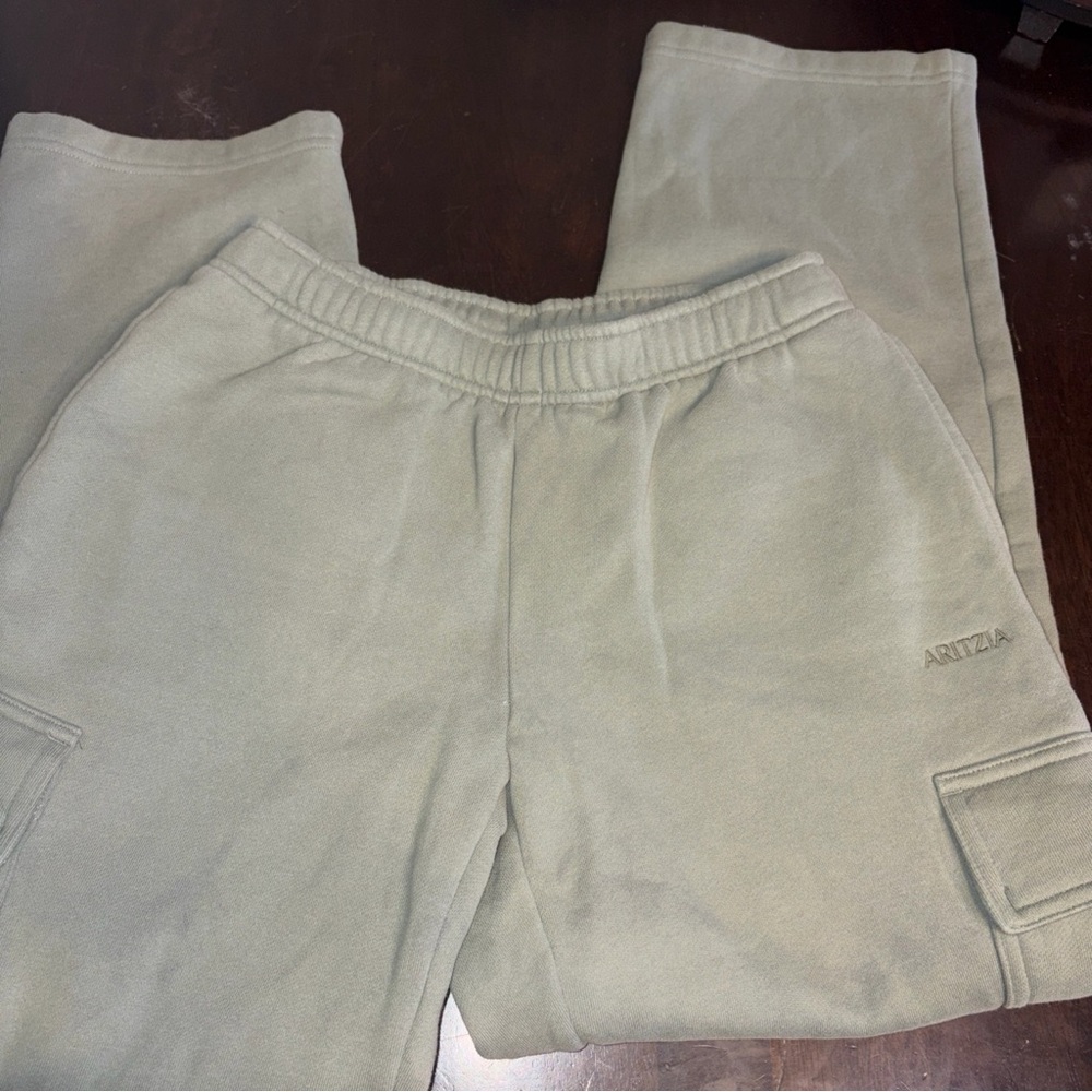 Aritzia Sage Green Cozy Sweatfleece Joggers
